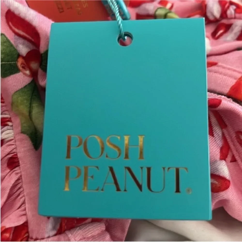 Posh Peanut NWT HELEN RUFFLE LONG SLEEVE BUBBLE ROMPER 6-12 months